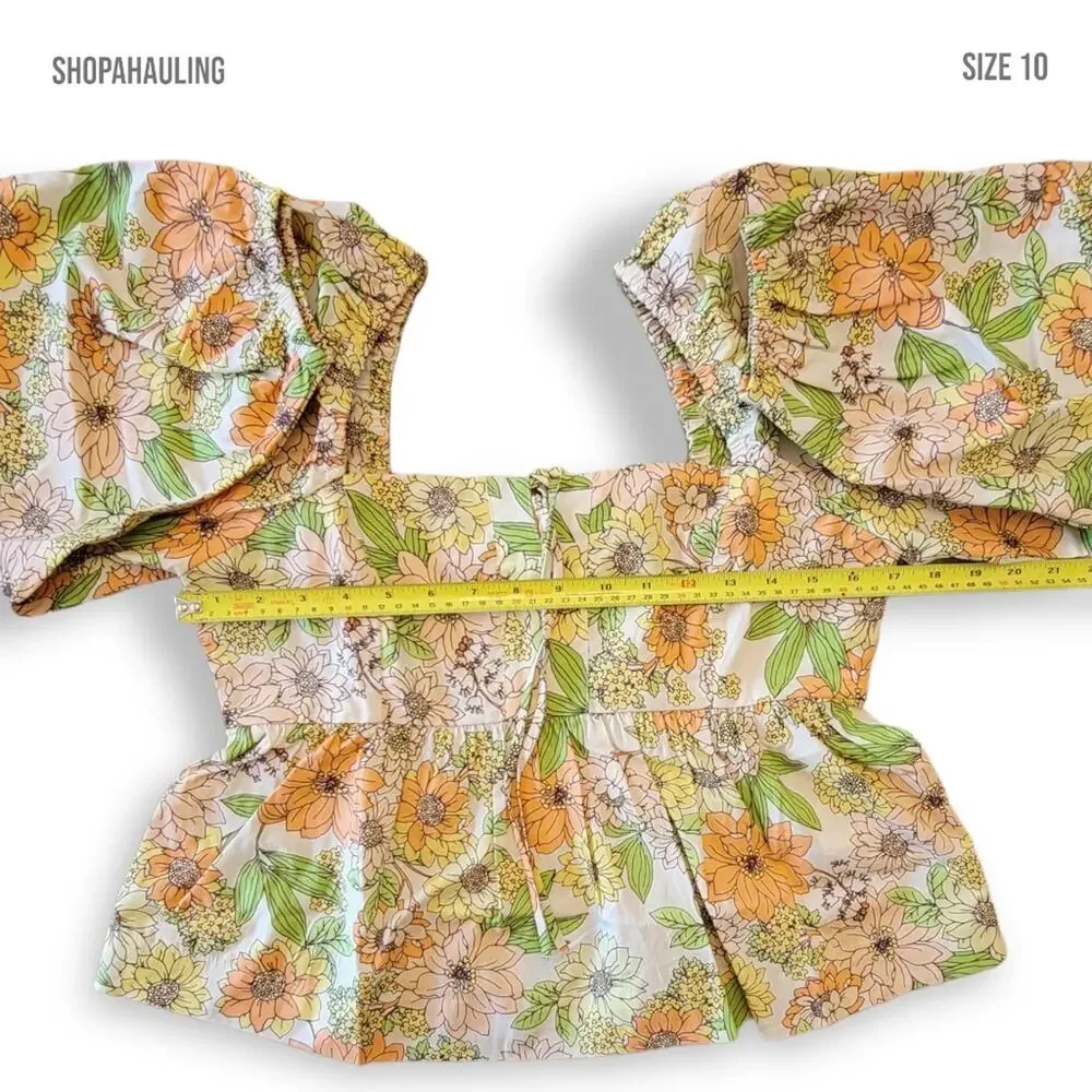 J. Crew floral blouse Size 10